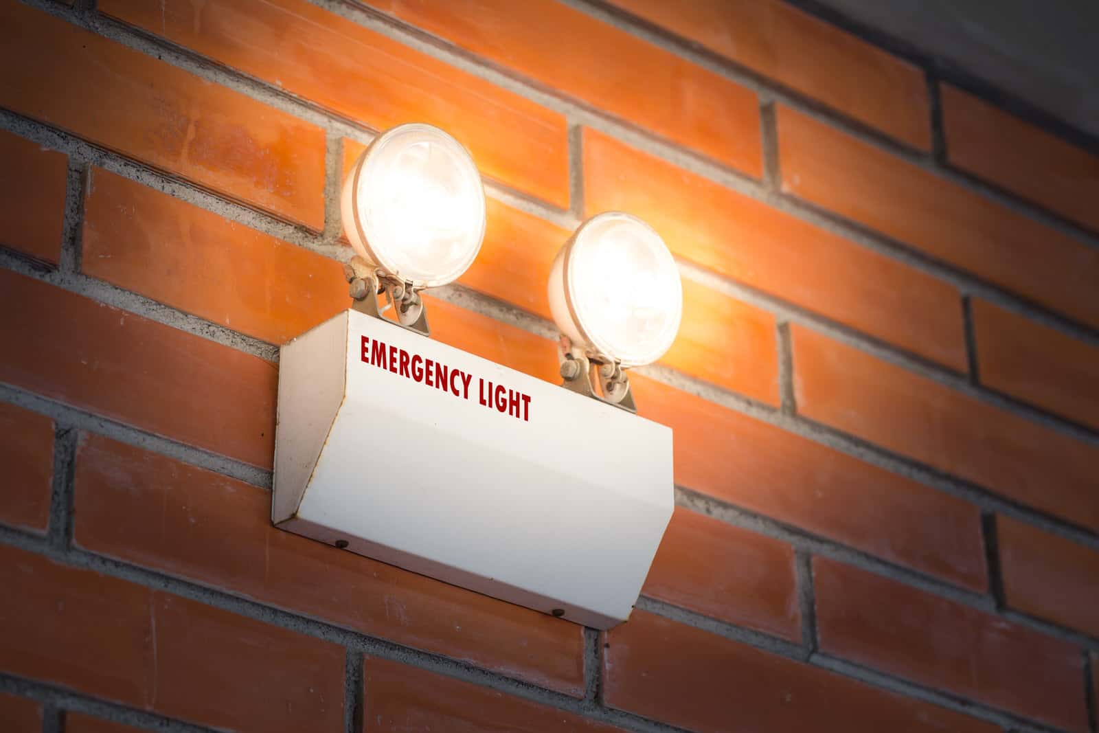 Emergency lights turn on after a power outage. Garage door opener after power outage